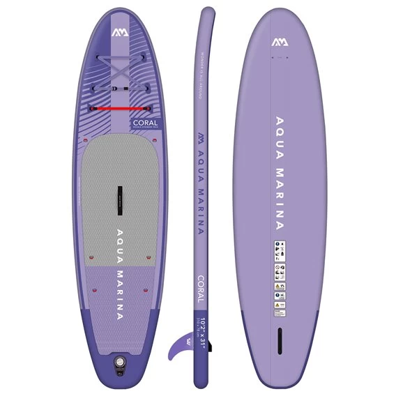 Aqua Marina Coral 10.2 SUP Komplett Set Ausblasbares Stand Up Paddle Board Night-fade – Bild 2