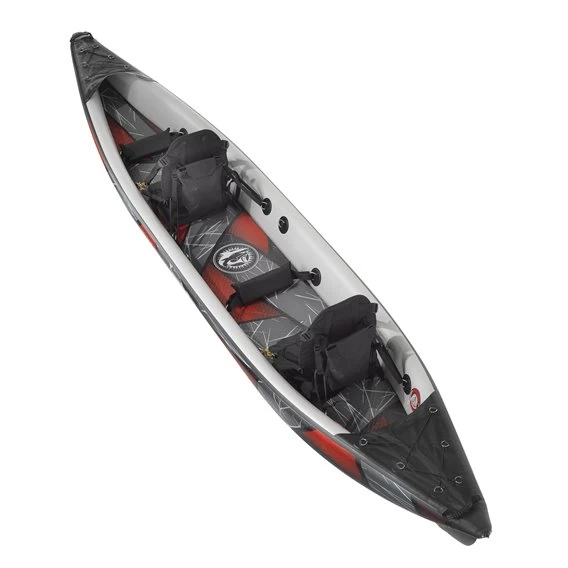 ExtaSea DS Double 473 Hochdruck Kajak Full Drop-Stitch 2er Luftkajak Set Red-grey – Bild 3