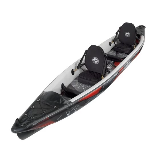 ExtaSea DS Double 473 Hochdruck Kajak Full Drop-Stitch 2er Luftkajak Set Red-grey – Bild 4