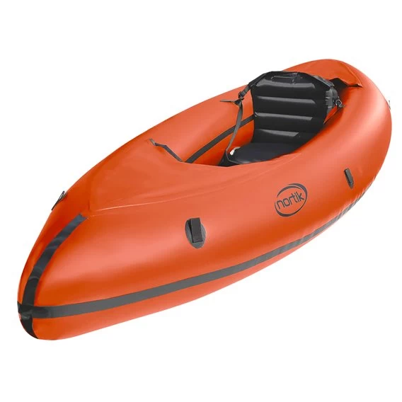Nortik Family Raft Rafting Boot Orange Schwarz – Bild 2